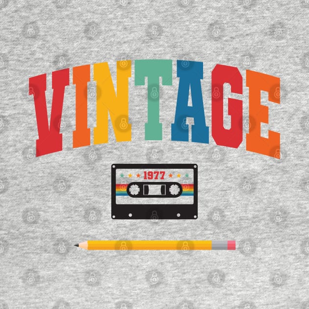 Vintage 1977 Cassette and Pencil by Mclickster